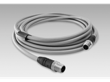 Cable-connector-M12,-4-pin,-on-both-sides,-D-coded,-5-m-cable-(Z-185.E05)