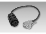 Connection-cable-HS35P-with-connector-MIL,-10-pin-connector-D-SUB,-0.5-m
